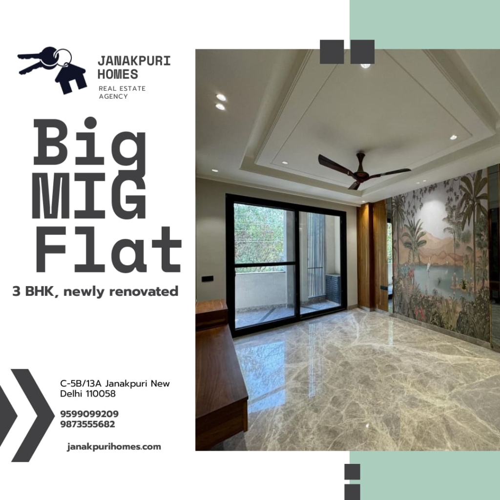 3 BHK Big MIG Flats in Janakpuri