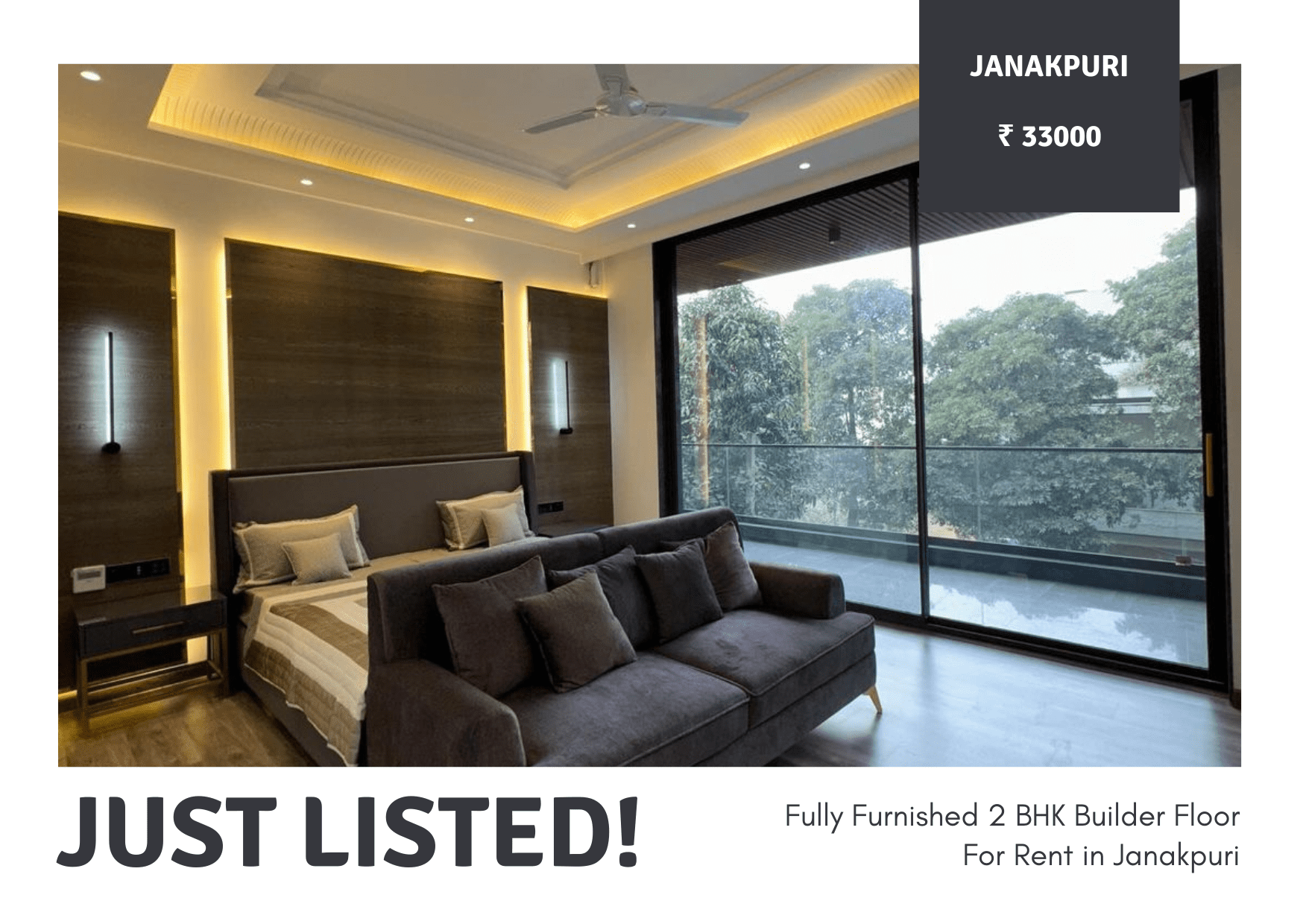 Fully Furnished 2 BHK Builder Floor For Rent in Janakpuri