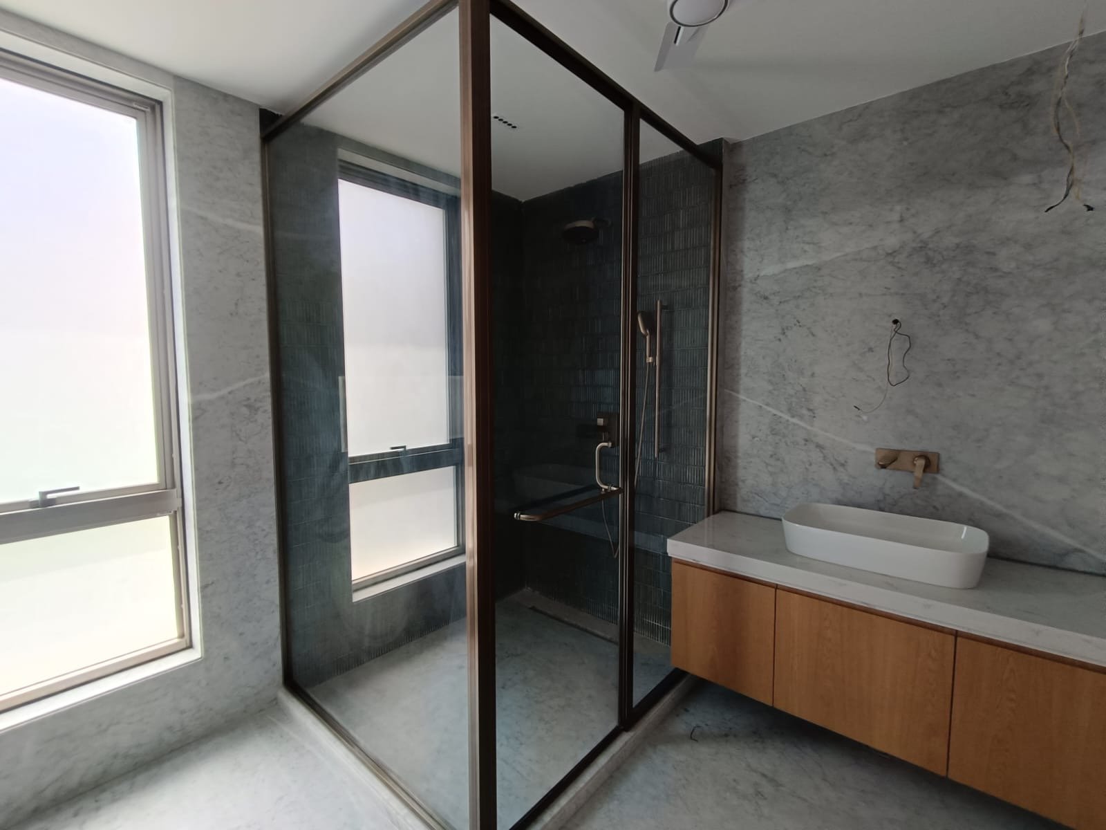 Premium Kohler bathroom with modern fittings luxury builder floor Janakpuri